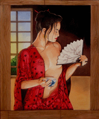 Woman in the Red Kimono